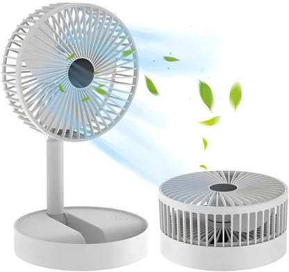 Powerful Rechargeable High Speed Table Desk Fan USB Type-C Fan, 3 Speed Battery