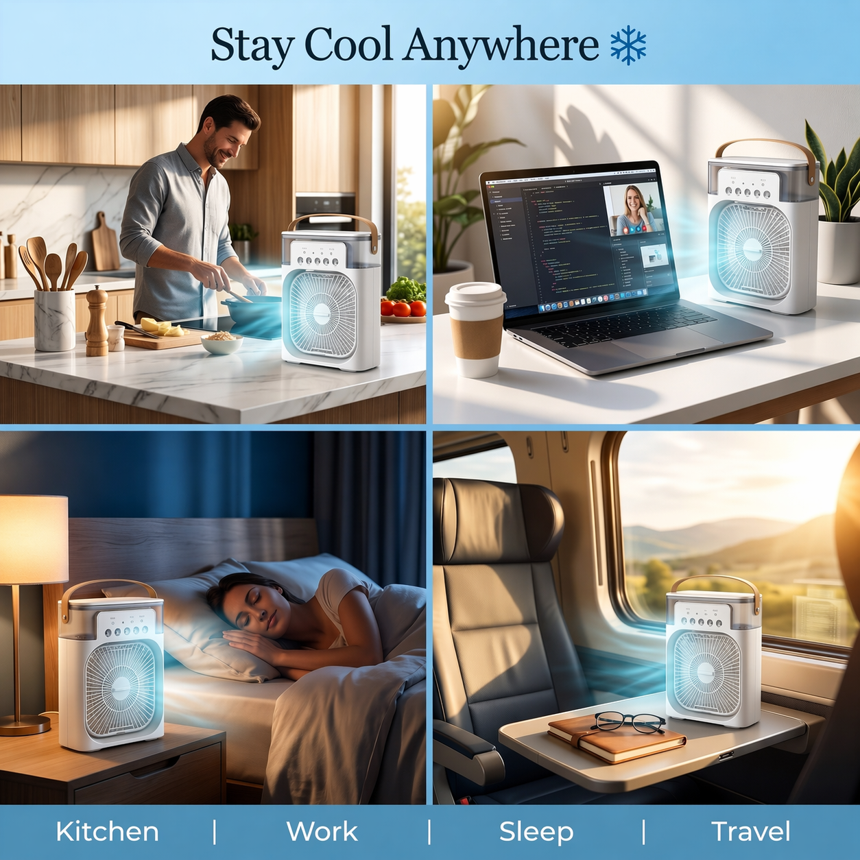 Portable Mini Cooler Fan with Water Spray for Summer India